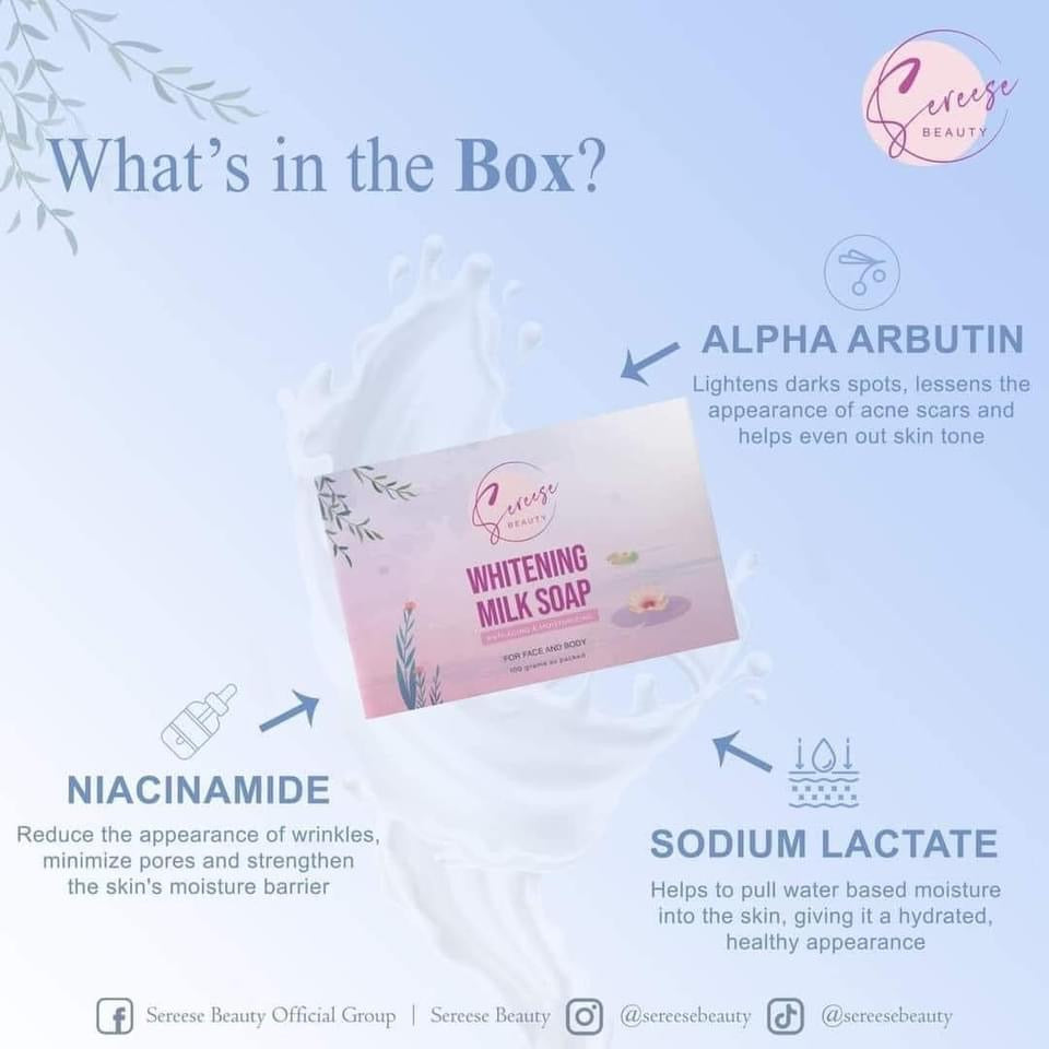 Sereese Whitening Milk Soap – The Happy Skin Care